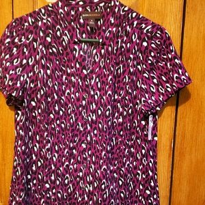 Dana Buchman New Medium Top Animal Print